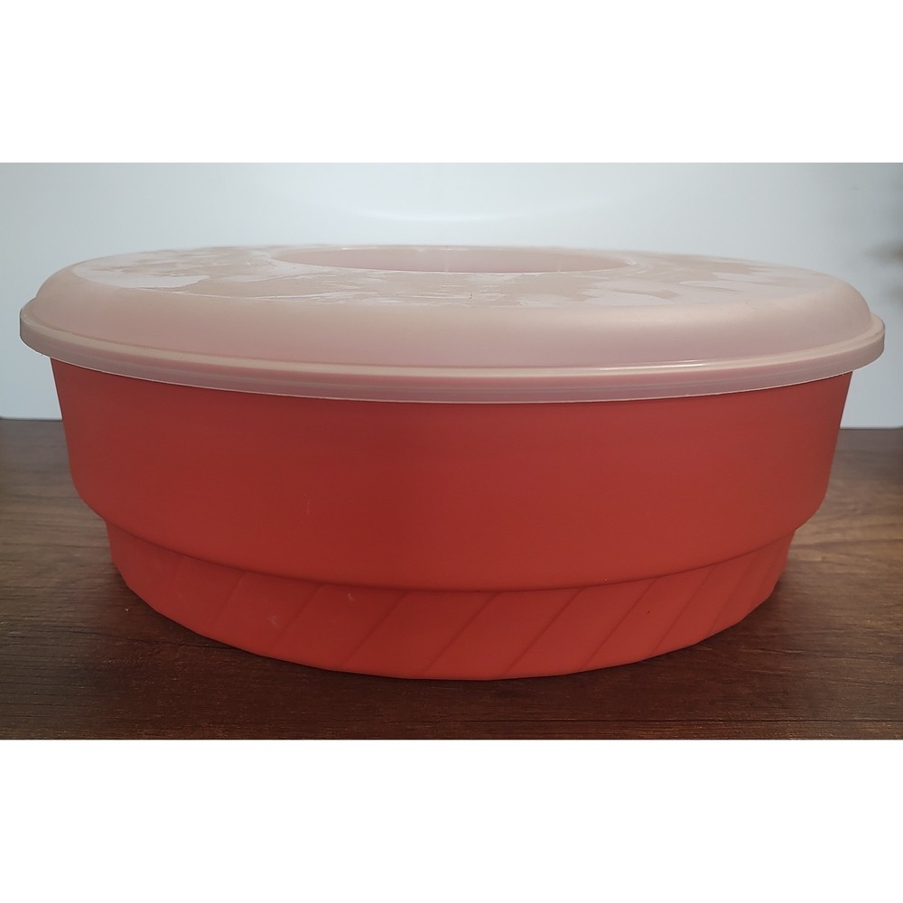 American Maid Orange Round Chip And Dip Tray P-00558 Made In USA
